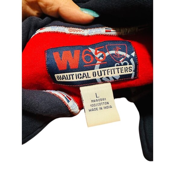 W65 Nautical Outfitters Red & Blue Fleece-Lined Men’s Jacket L 50” Chest - Picture 13 of 14